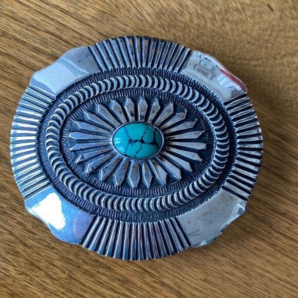 Leonard Maloney Navajo SS belt buckle - Picture 1 of 5